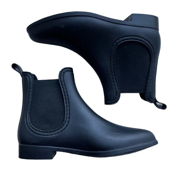 Report Slicker Matte Black Chelsea Rain Boots Size 10/40 Style 581072 Women’s - Picture 2 of 11
